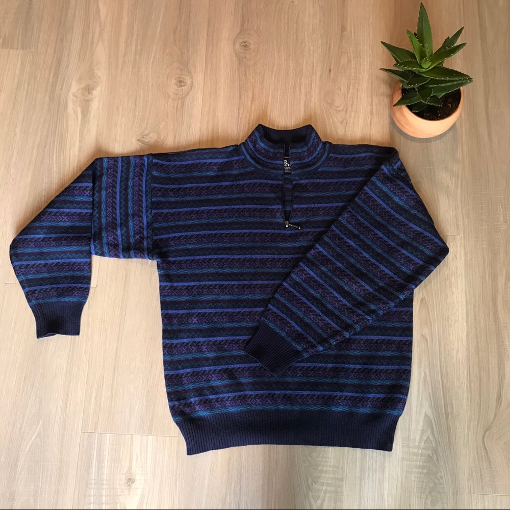 🏔 Vintage Demetre Wool Striped Ski Sweater 🏔